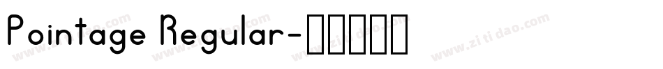 Pointage Regular字体转换